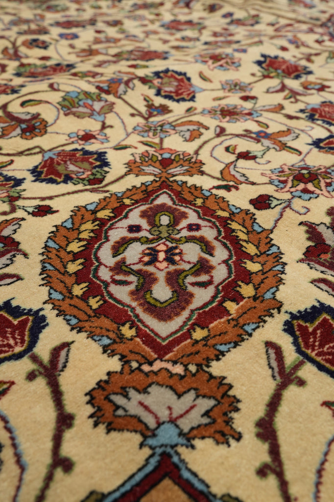 11.8 x 16.3 High Quality 400 KPSI Authentic Persian Tabriz Rug Sheik Safi  Iran 1980's #PIX-15080