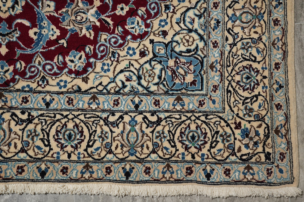 5.6 x 8 Signed Persian Nain-Habibian Rug-Iran #PIX-4263