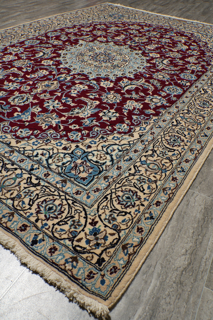 5.6 x 8 Signed Persian Nain-Habibian Rug-Iran #PIX-4263