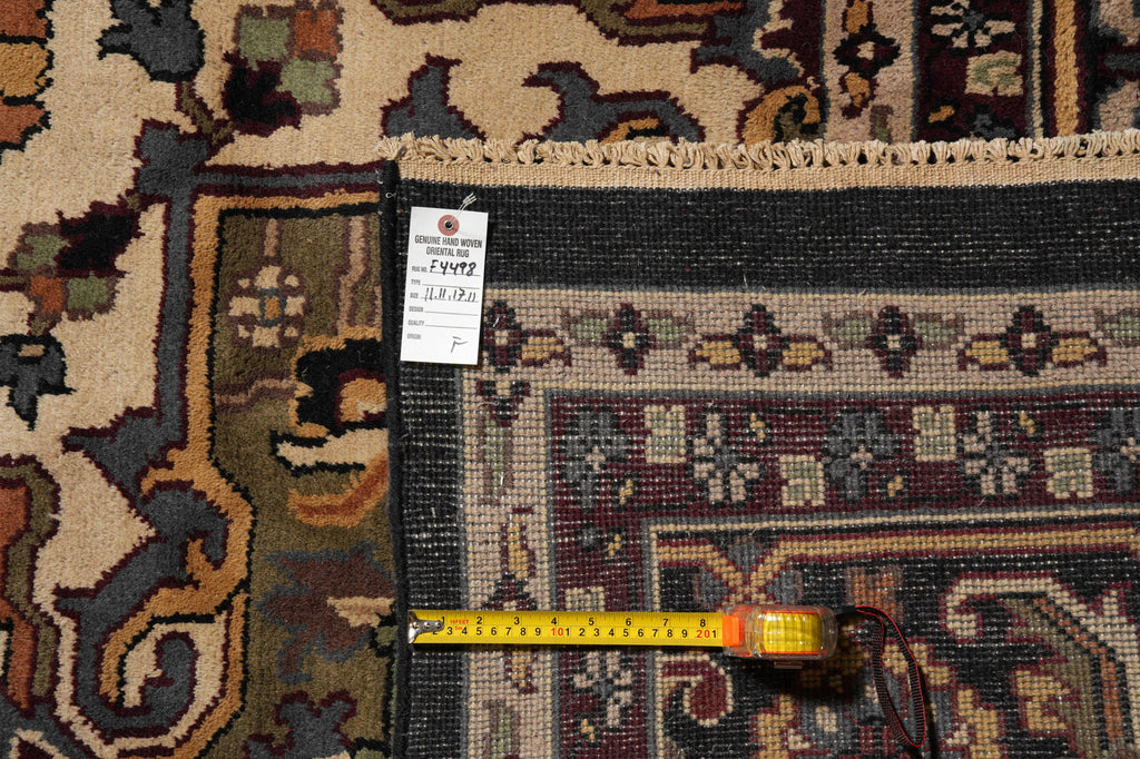 12 x 18 New Handmade Wool Heriz Rug Burgundy #F-4498