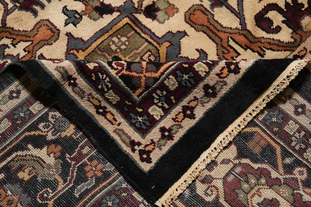 12 x 18 New Handmade Wool Heriz Rug Burgundy #F-4498