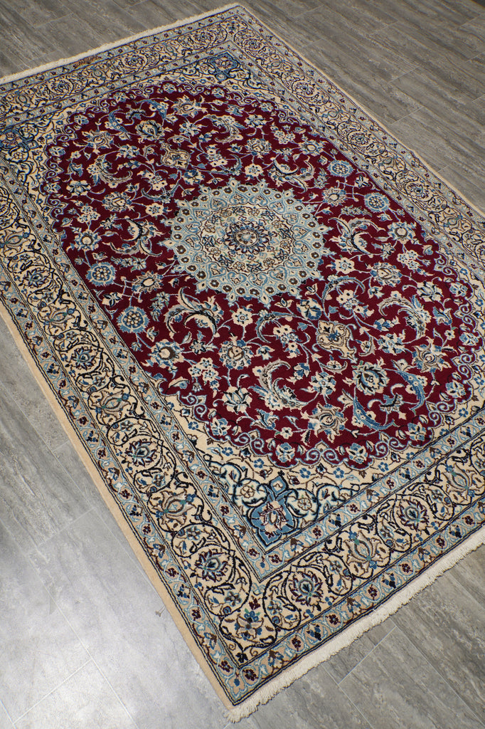 5.6 x 8 Signed Persian Nain-Habibian Rug-Iran #PIX-4263