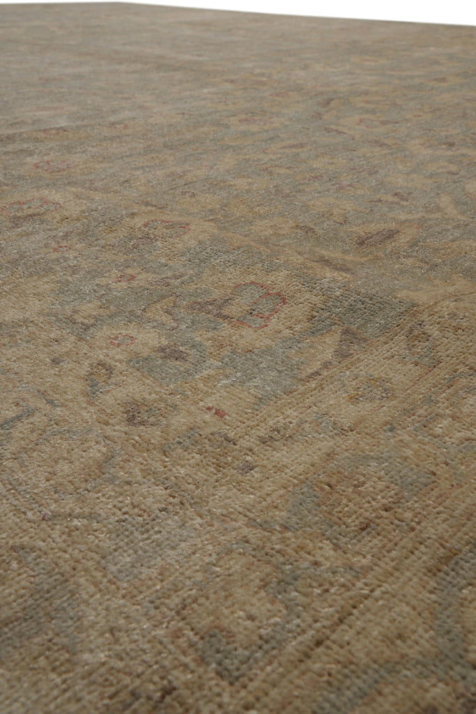 8.9 x 11.8 Neutral Pastels Handmade Peshawar Rug #F-4189