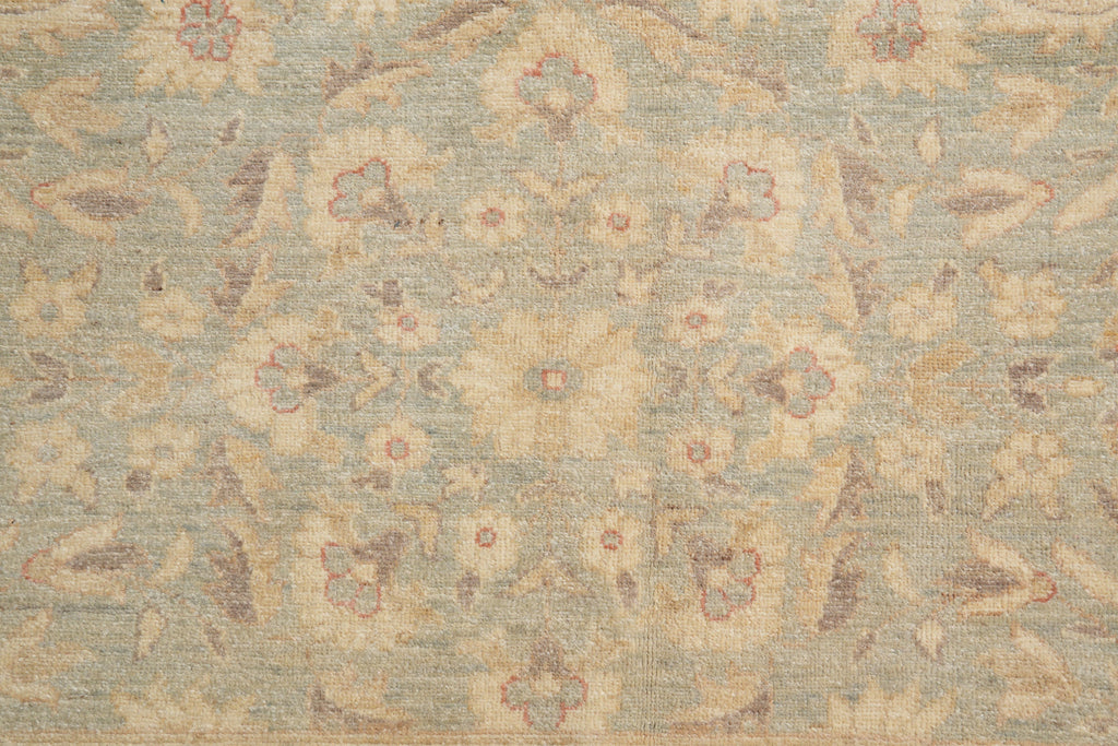 8.9 x 11.8 Neutral Pastels Handmade Peshawar Rug #F-4189