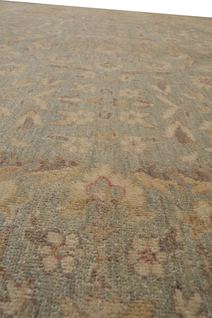 8.9 x 11.8 Neutral Pastels Handmade Peshawar Rug #F-4189