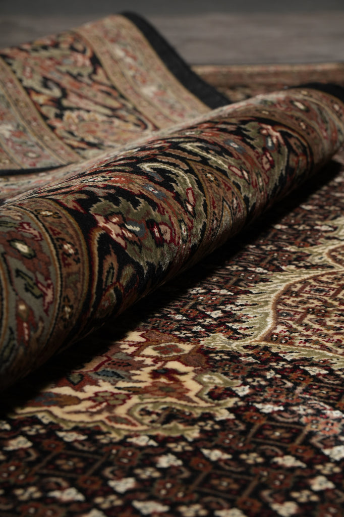 Close-up of a patterned fabric with intricate designs