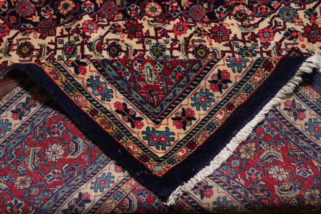 10.5 x 15.9 Authentic 1970's Persian Tabriz Wool Rug Mahi Herati #PIX-6329