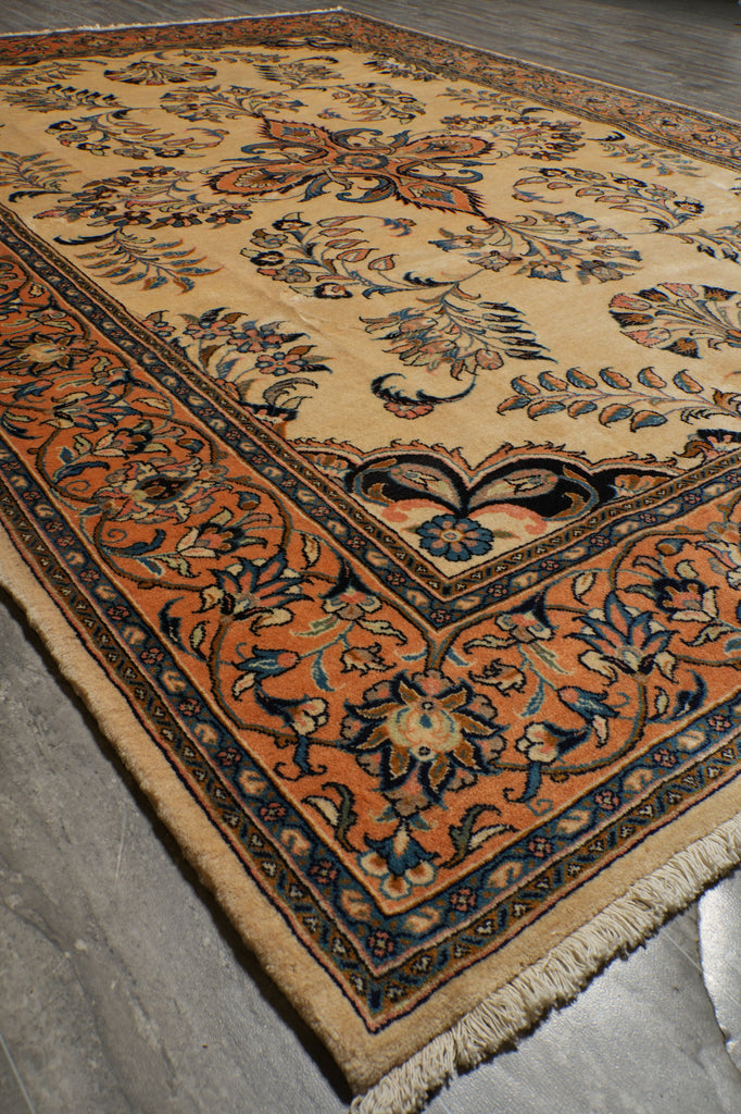 7 x 10 Fine Persian Sarouk Rug Fine Wool Dense Weave #B-72766