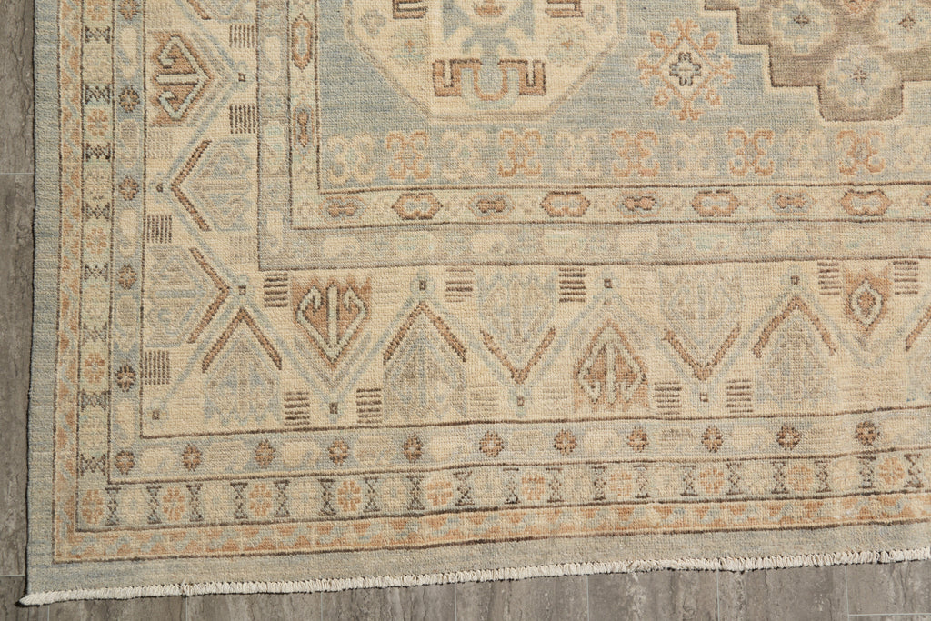8.5 x 13 Amazing Chotan Rug Chobi Peshawar Carpet Pastels Geometric #F-4190