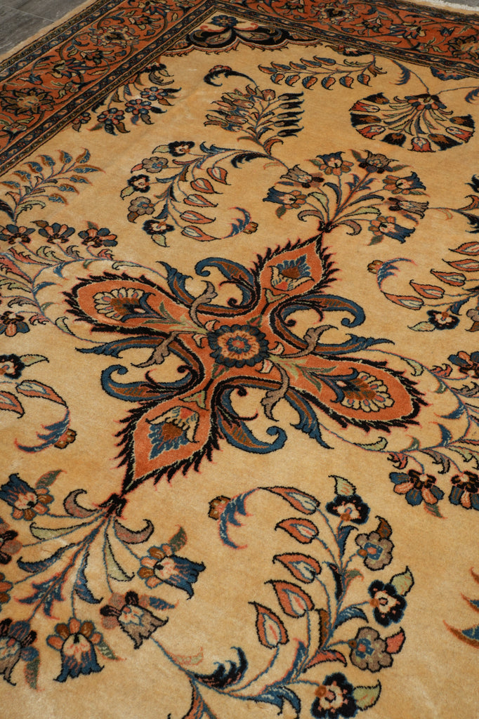 7 x 10 Fine Persian Sarouk Rug Fine Wool Dense Weave #B-72766