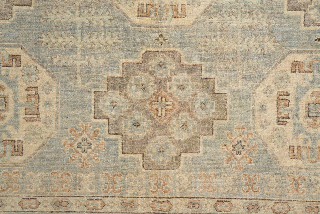 8.5 x 13 Amazing Chotan Rug Chobi Peshawar Carpet Pastels Geometric #F-4190