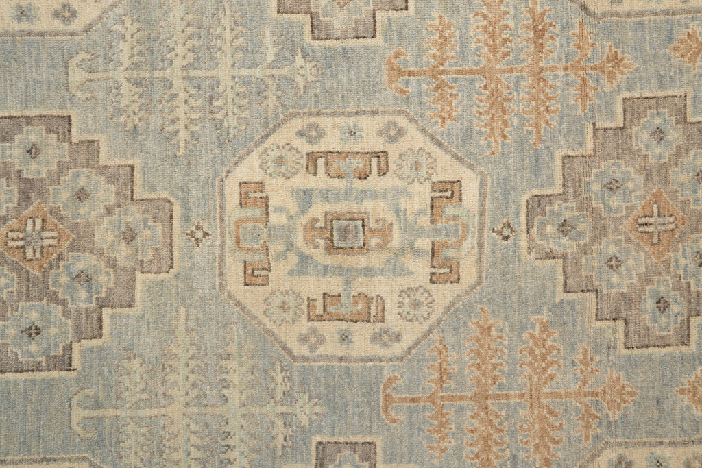 8.5 x 13 Amazing Chotan Rug Chobi Peshawar Carpet Pastels Geometric #F-4190