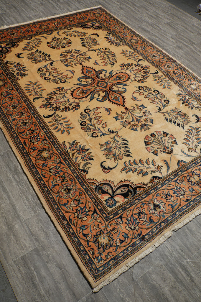 7 x 10 Fine Persian Sarouk Rug Fine Wool Dense Weave #B-72766