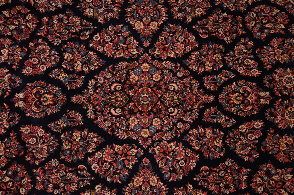 6.9 x 10.8 Classy Quality Persian Sarouk Rug Royal Blue #B-72387