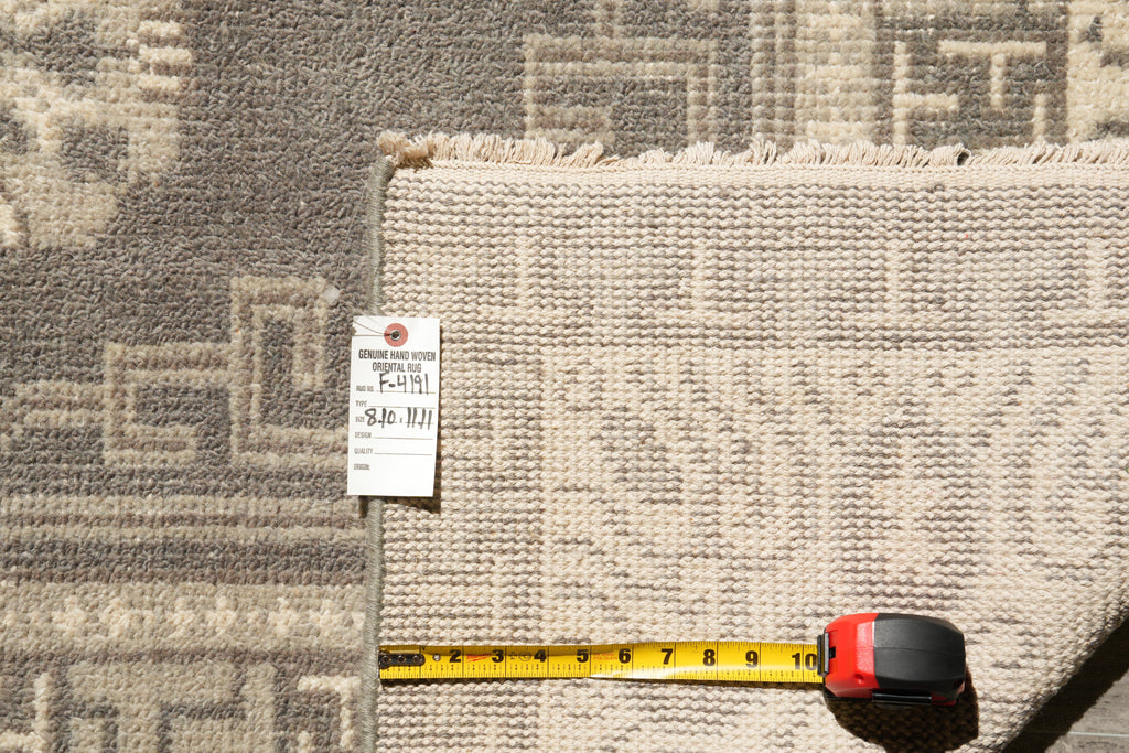 9 x 12 Gray Chotan Chobi Handmade Rug #F-4191