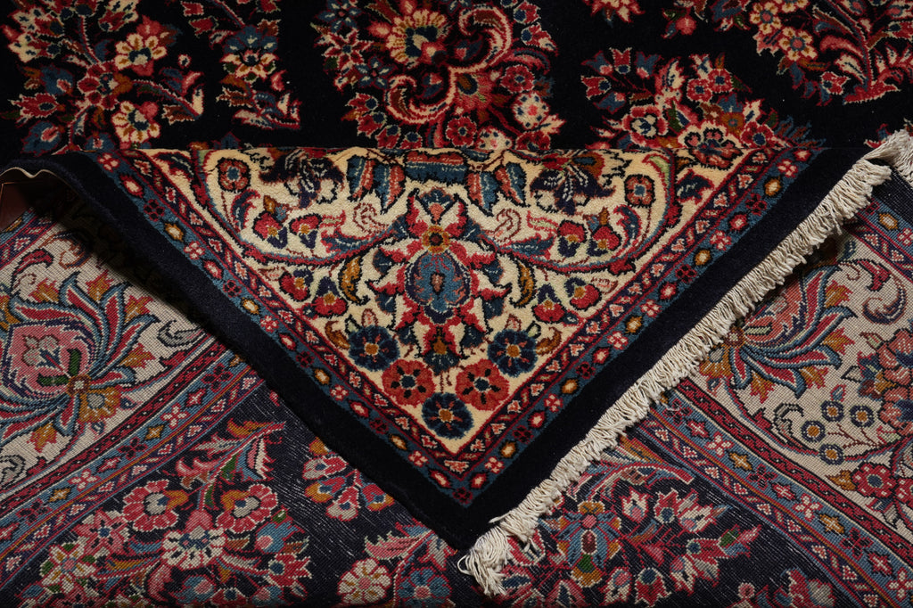 6.9 x 10.8 Classy Quality Persian Sarouk Rug Royal Blue #B-72387