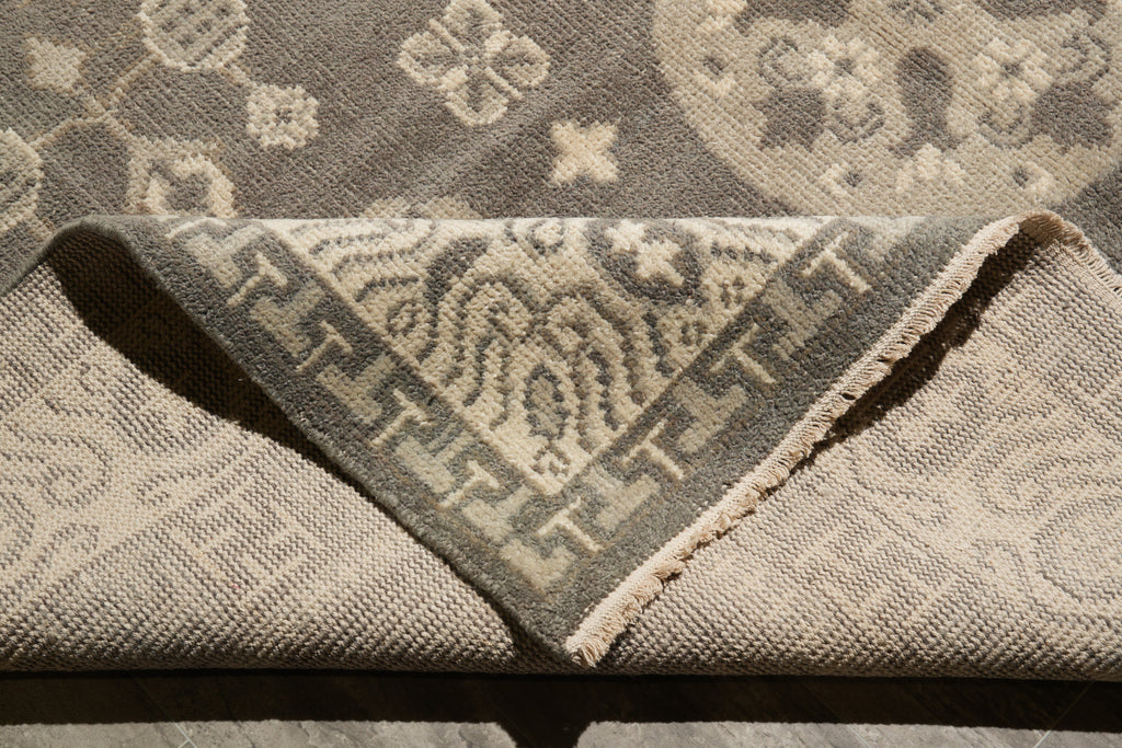 9 x 12 Gray Chotan Chobi Handmade Rug #F-4191