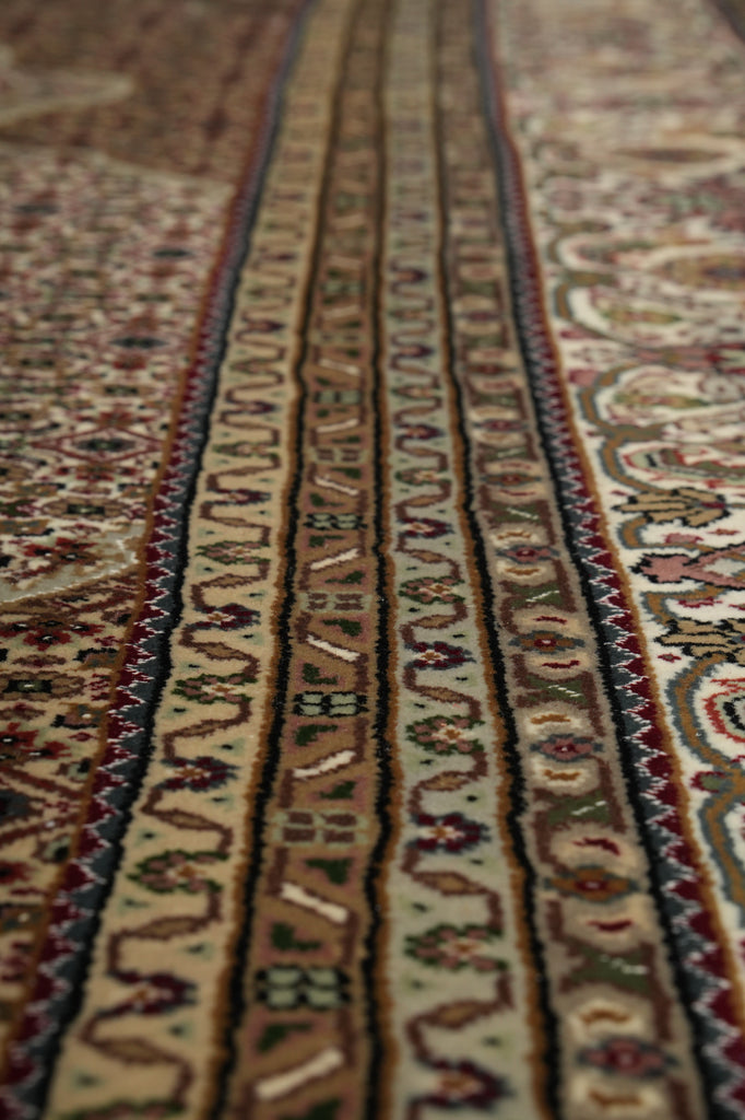 Close-up of a patterned fabric with intricate designs.