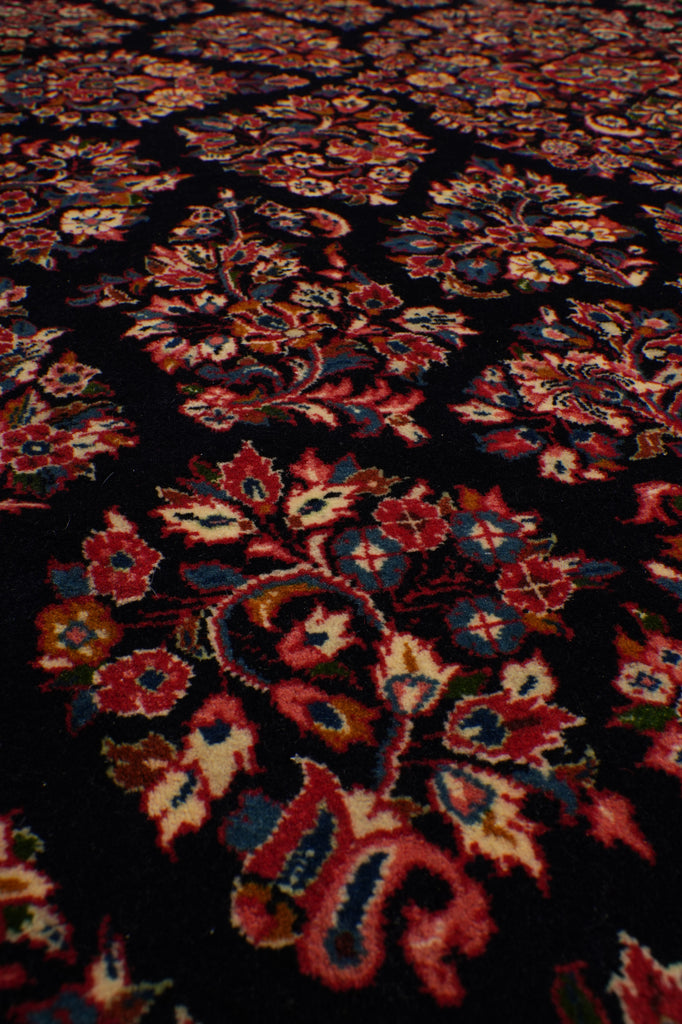 6.9 x 10.8 Classy Quality Persian Sarouk Rug Royal Blue #B-72387