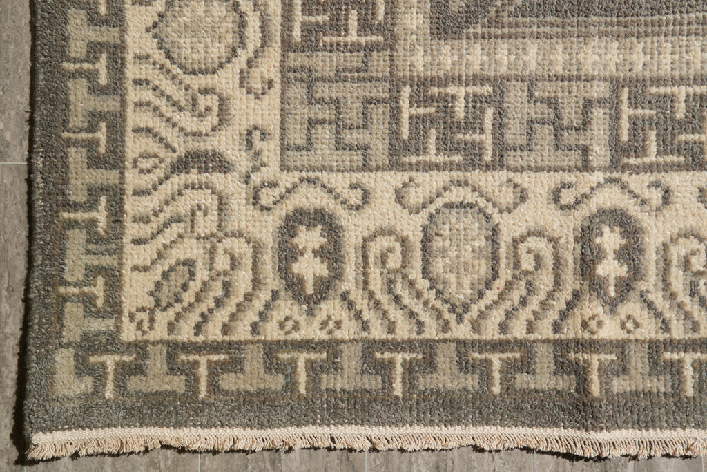 9 x 12 Gray Chotan Chobi Handmade Rug #F-4191