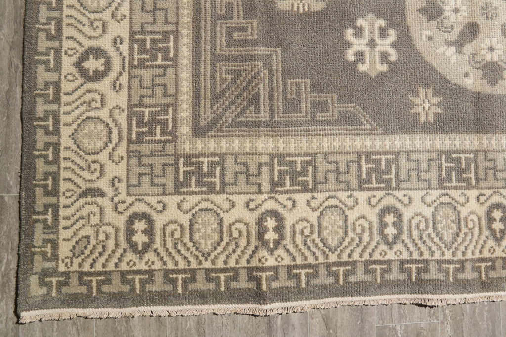 9 x 12 Gray Chotan Chobi Handmade Rug #F-4191
