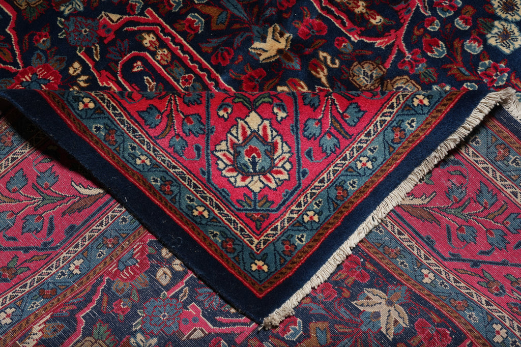 7.3 x 10.4 Dark Blue Persian Bijar Sarouk Rug #B-72419