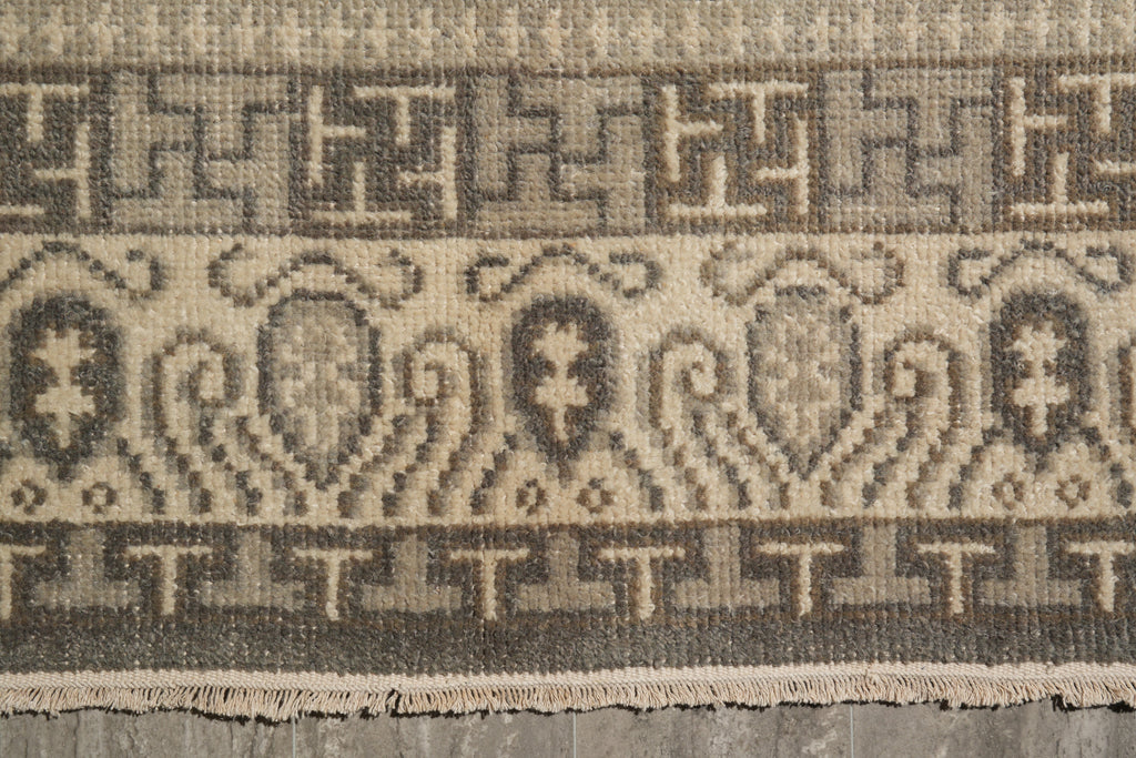 9 x 12 Gray Chotan Chobi Handmade Rug #F-4191
