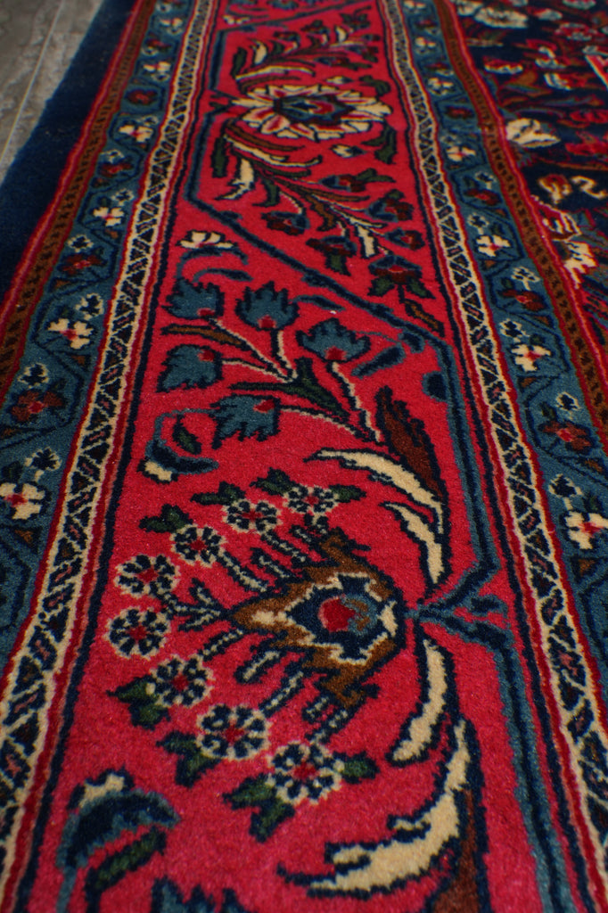 7.3 x 10.4 Dark Blue Persian Bijar Sarouk Rug #B-72419