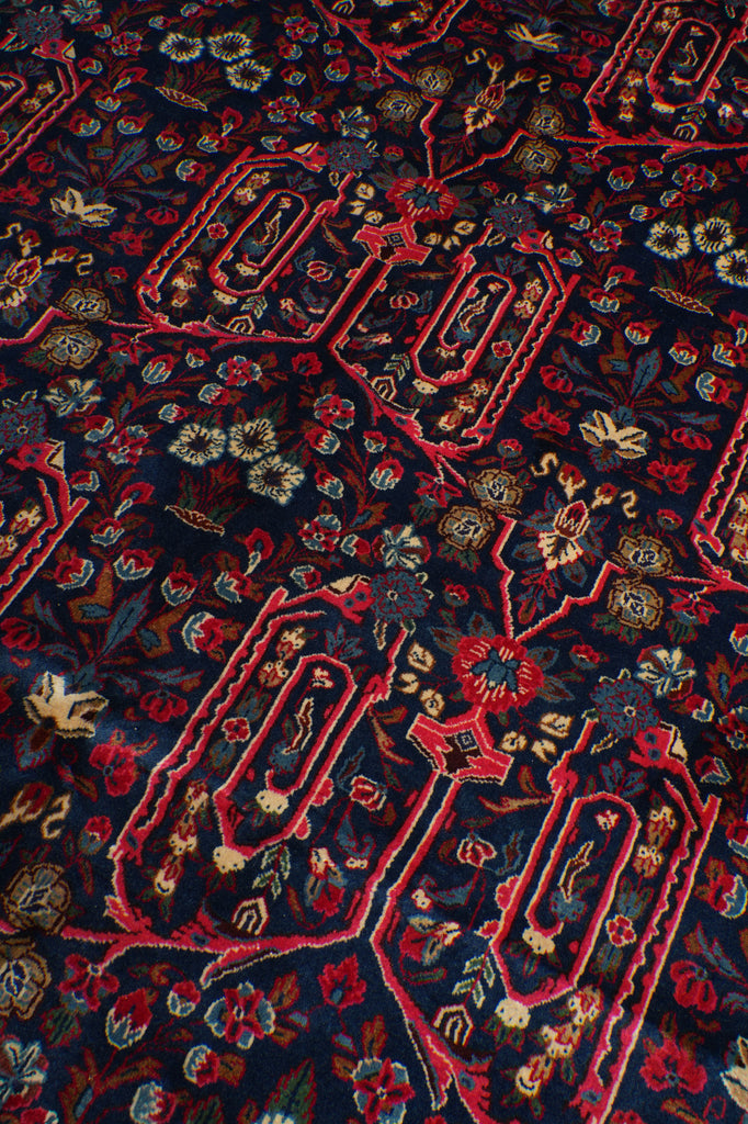 7.3 x 10.4 Dark Blue Persian Bijar Sarouk Rug #B-72419