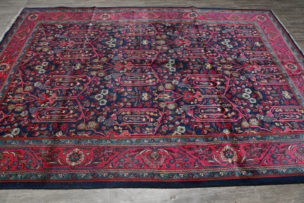 7.3 x 10.4 Dark Blue Persian Bijar Sarouk Rug #B-72419