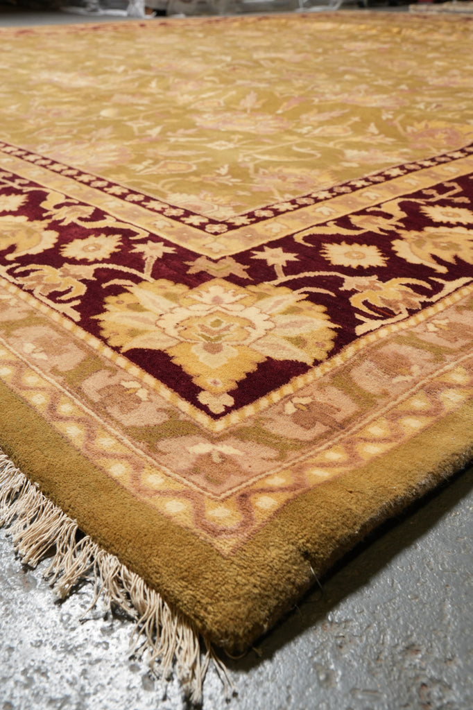 12 x 15 New Quality Agra Rug Olive Burgundy #PIX-156