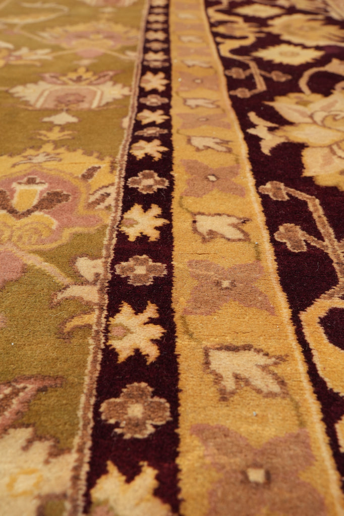 12 x 15 New Quality Agra Rug Olive Burgundy #PIX-156