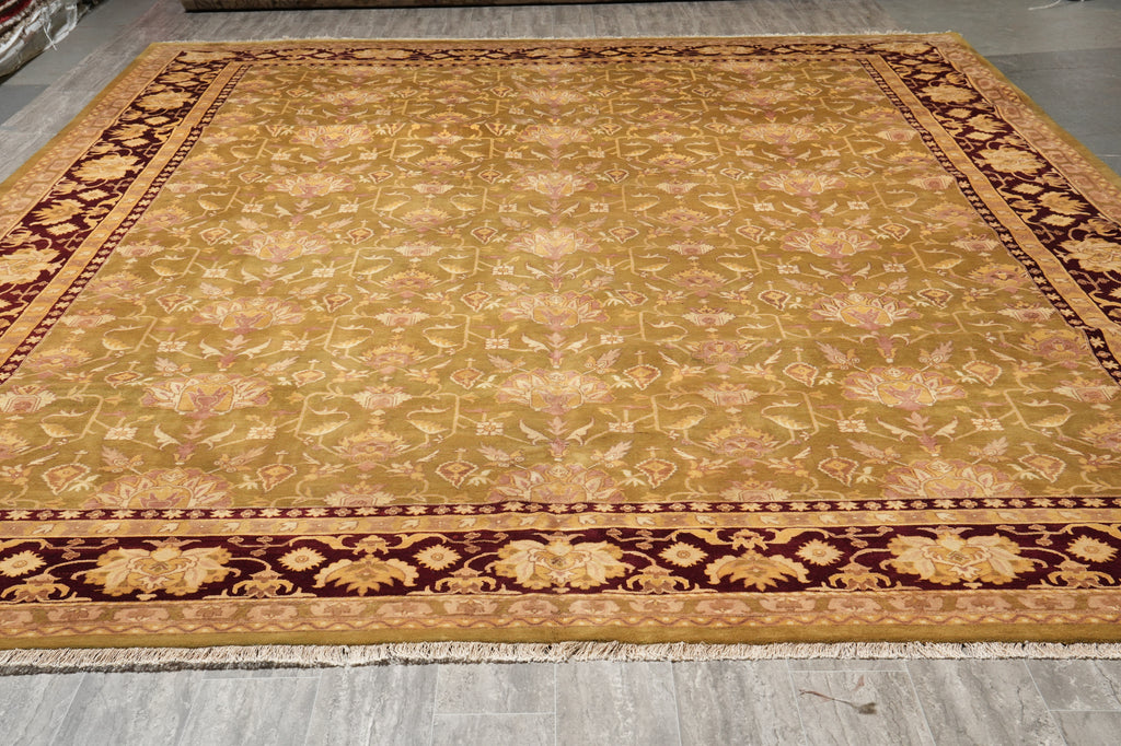 12 x 15 New Quality Agra Rug Olive Burgundy #PIX-156