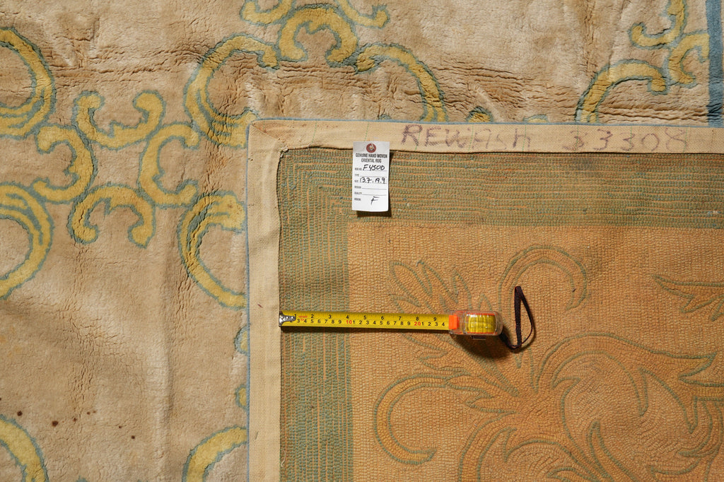 13.7 x 19.9 Oversize Old Rug Transitional French 1950's #F-4500