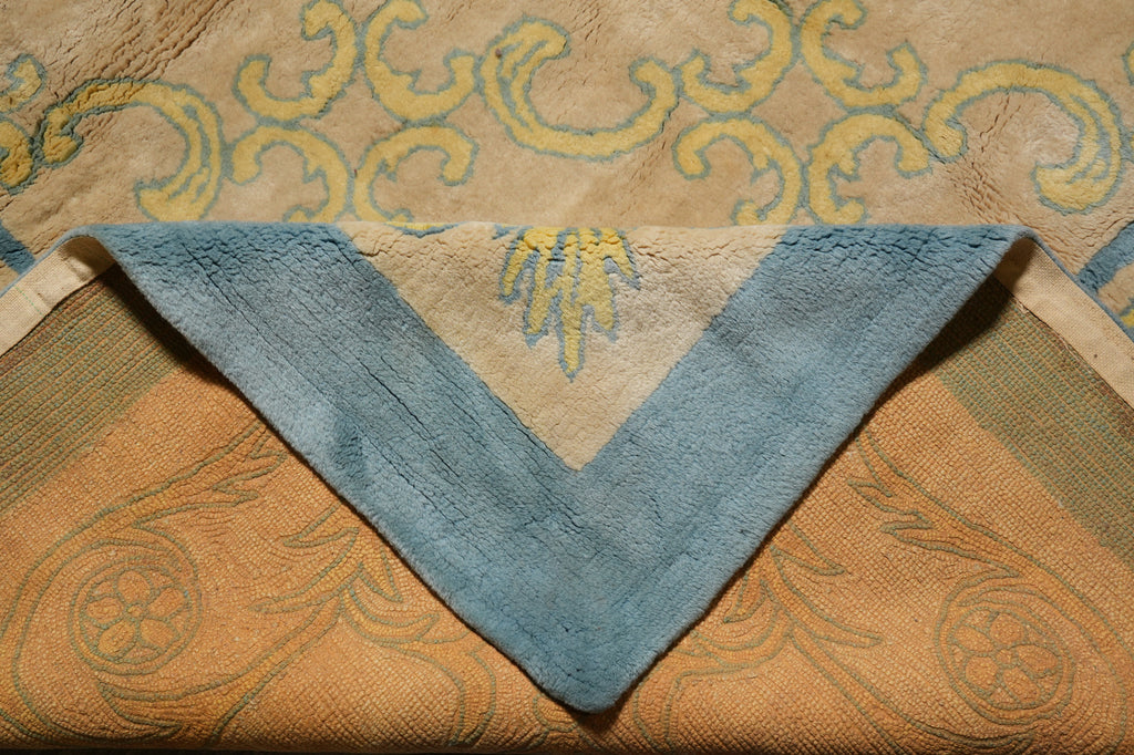 13.7 x 19.9 Oversize Old Rug Transitional French 1950's #F-4500