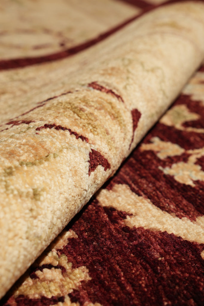 9 x 11.9 Shiny Burgundy Wool New Zigler Chobi Rug Rich Carpet #F-4194