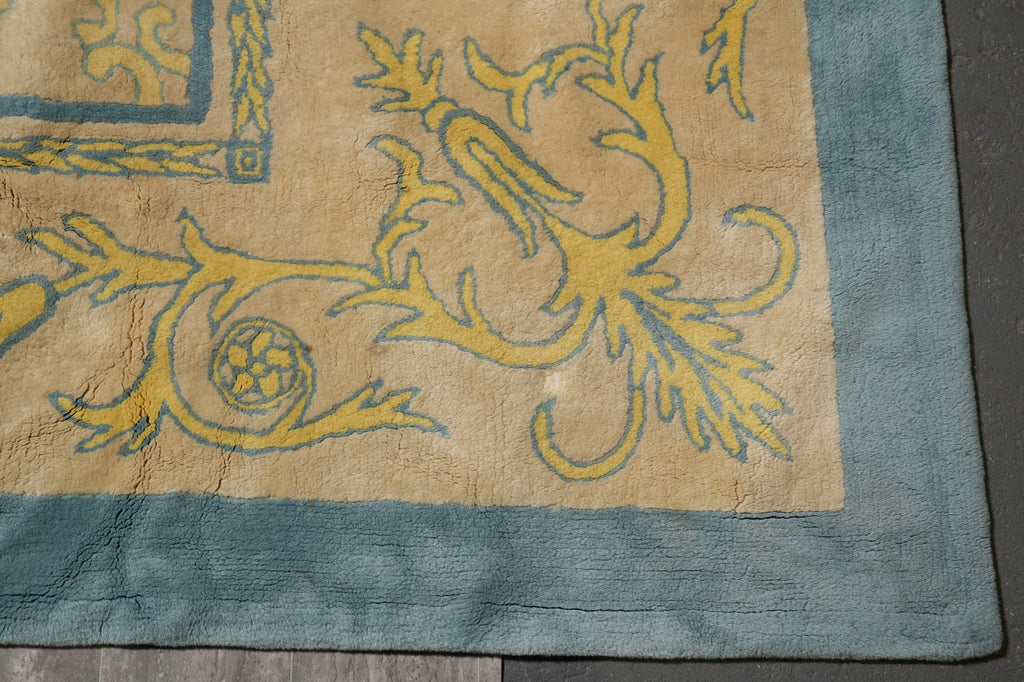 13.7 x 19.9 Oversize Old Rug Transitional French 1950's #F-4500