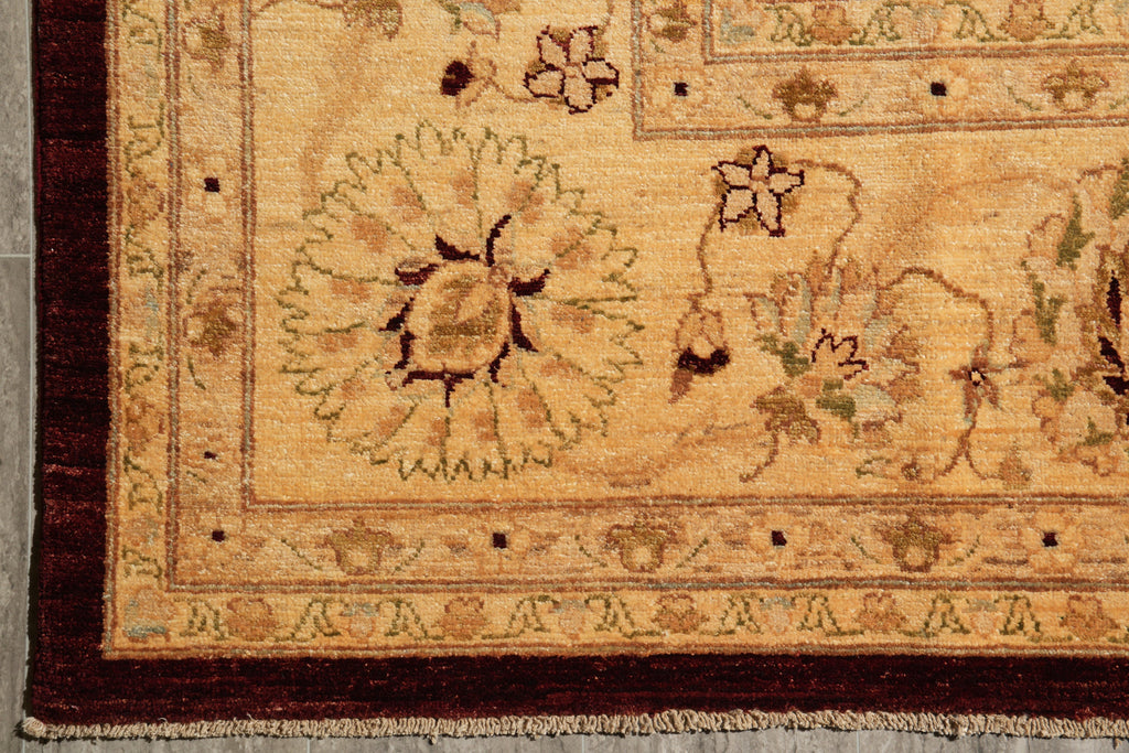 9 x 11.9 Shiny Burgundy Wool New Zigler Chobi Rug Rich Carpet #F-4194