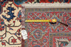 Load image into Gallery viewer, 7 x 8.8 Ivory Fine Persian Lilihan Sarouk Rug 72370