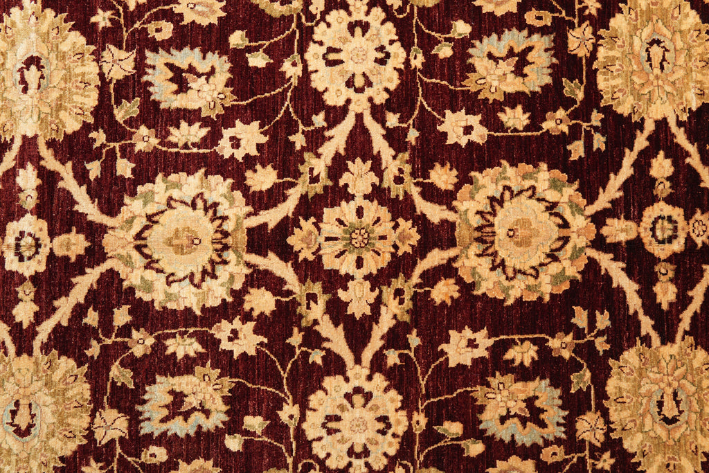 9 x 11.9 Shiny Burgundy Wool New Zigler Chobi Rug Rich Carpet #F-4194