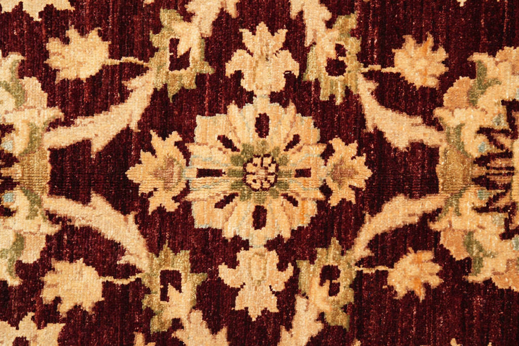9 x 11.9 Shiny Burgundy Wool New Zigler Chobi Rug Rich Carpet #F-4194