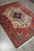 Load image into Gallery viewer, 7 x 8.8 Ivory Fine Persian Lilihan Sarouk Rug 72370