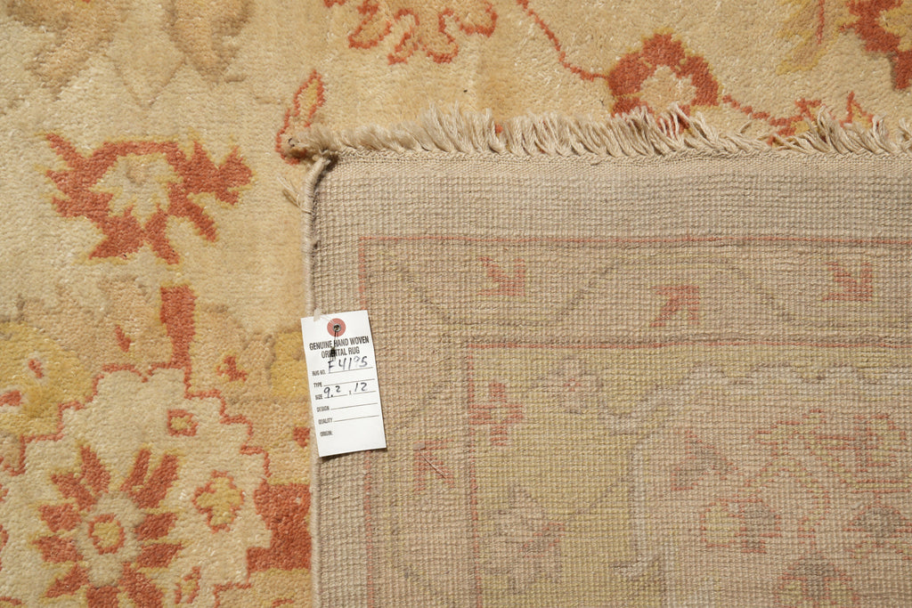 9 x 12 Beige Gold Zigler Chobi Peshawar Rug #F-4195