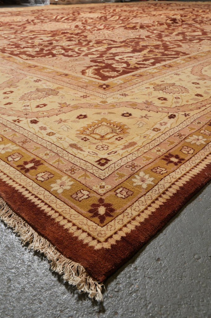18 x 26.8 Over Size Mansion Rug Rust Gold Sale #PIX-8