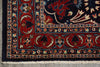 Load image into Gallery viewer, 6.9 x 10 Navy Blue Fine Persian Lilihan Sarouk Rug 72369