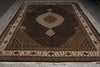 Load image into Gallery viewer, Decorative rug with intricate patterns on a wooden floor.