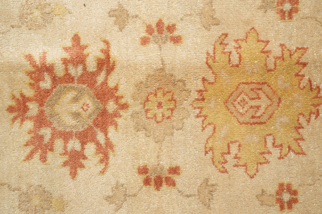 9 x 12 Beige Gold Zigler Chobi Peshawar Rug #F-4195