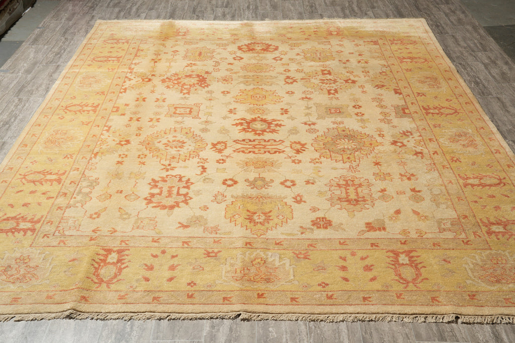 9 x 12 Beige Gold Zigler Chobi Peshawar Rug #F-4195