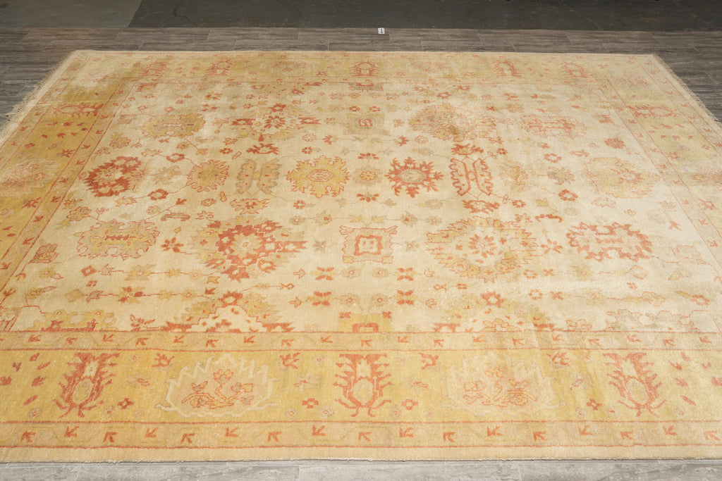 9.2 x 12 Beige Gold Zigler Chobi Peshawar Rug 