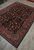Load image into Gallery viewer, 7.3 x 10.4 Midnight Blue Pink Fine Persian Sarouk Rug 72400